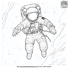 Astronaut in Space Science Coloring Pages