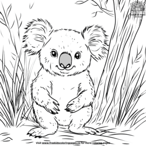 Australian Outback Koala Coloring Pages