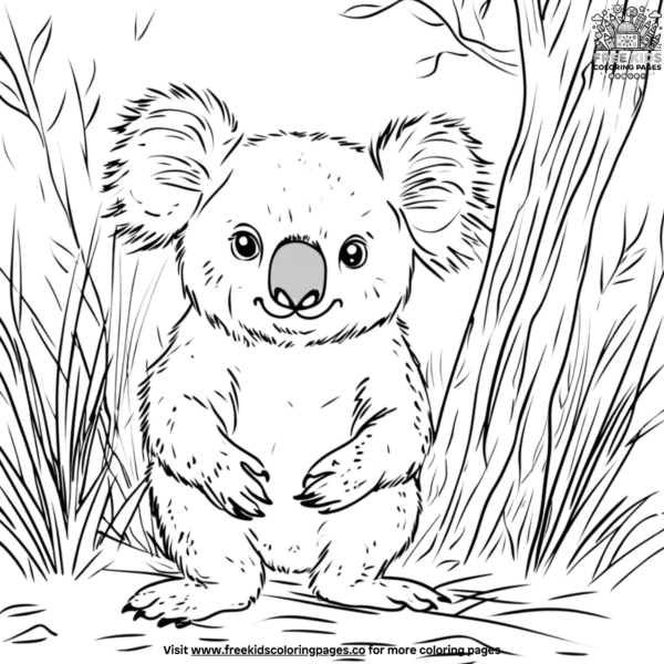 Australian outback koala coloring pages