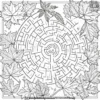 Autumn Leaves Maze Coloring Pages