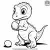 Baby Dinosaur with Egg Coloring Pages