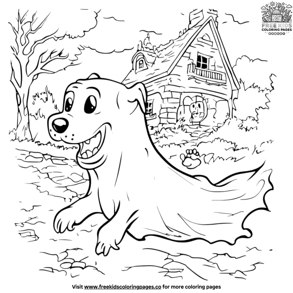 Ghost Dog Coloring Pages