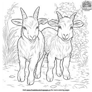 Baby Goat Coloring Pages