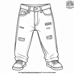 Baggy Jeans Style Coloring Pages