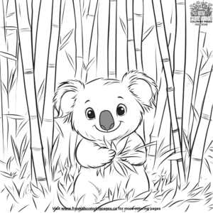 Bamboo forest koala coloring pages (1)