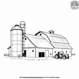 Barn and Silo Coloring Pages