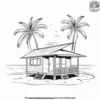 Beach Cabana Coloring Pages