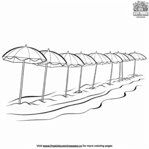 Beach Umbrella Coloring Pages