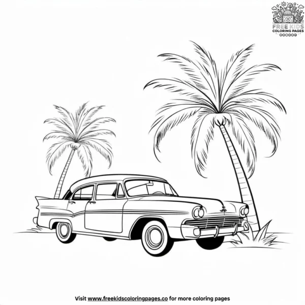 Beachside palms coloring pages