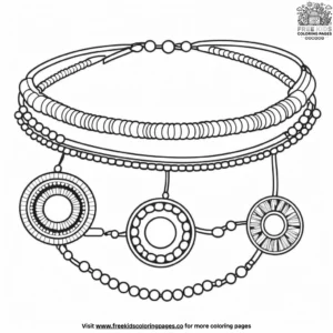 Beads and String Craft Coloring Pages