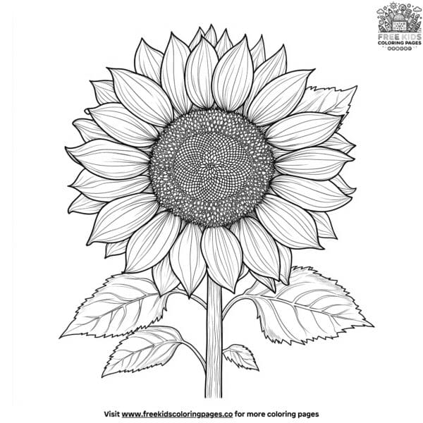 Big flower plant coloring pages