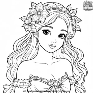 Blooming Belle Coloring Pages