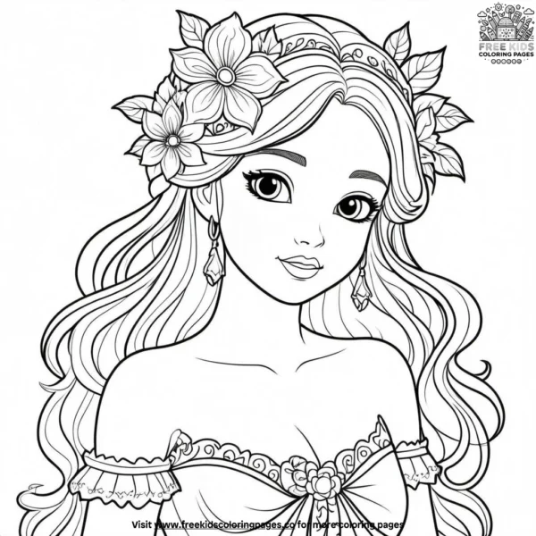 Blooming belle coloring pages