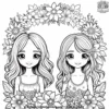 Blooming Bestie Coloring Pages