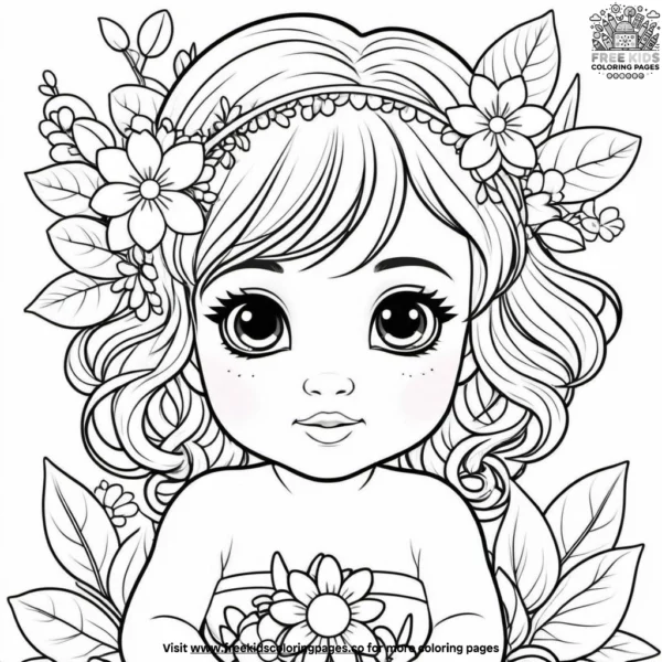 Blossom babe coloring pages