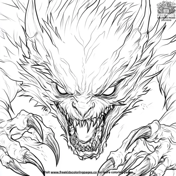 Bone chilling creature coloring pages