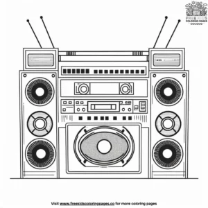 Boom Box Beats Coloring Pages