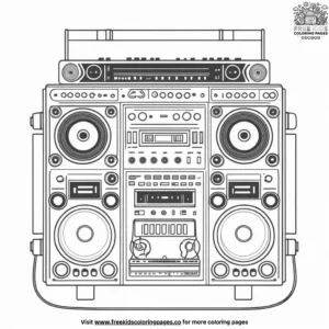 Boombox Blast Coloring Pages