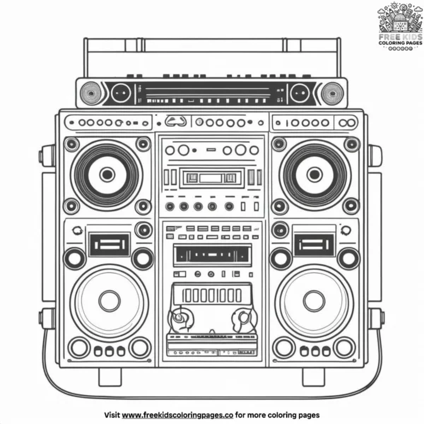 Boombox blast coloring pages