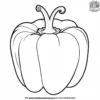 Bright Orange Bell Pepper Coloring Pages