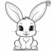 Bunny with Big Ears Coloring Pages