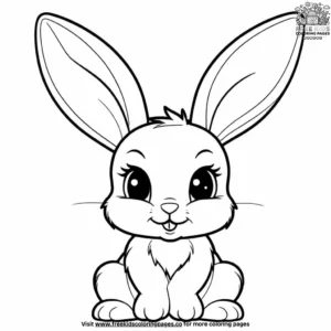 Bunny with Big Ears Coloring Pages