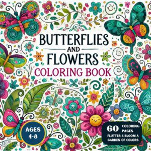 Butterflies and Flowers Coloring Book