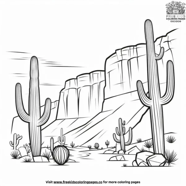 Cactus canyon coloring pages