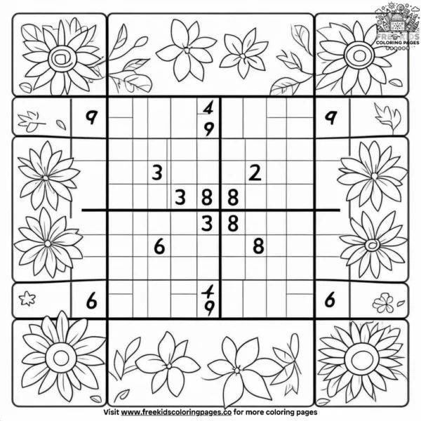 Calming Sudoku Puzzle Coloring Pages