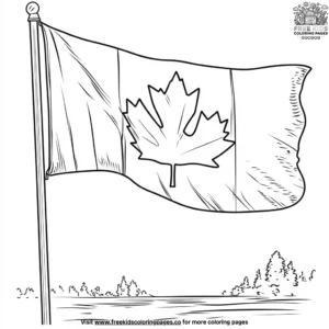 Canada Flag Coloring Pages