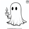 Candlelight Ghost Coloring Pages