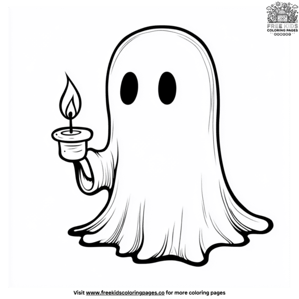 Candlelight ghost coloring pages