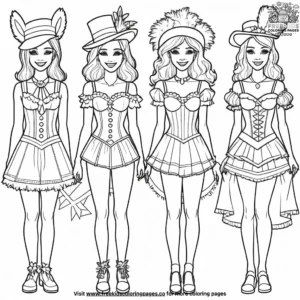 Carnival Parade Outfits Coloring Pages