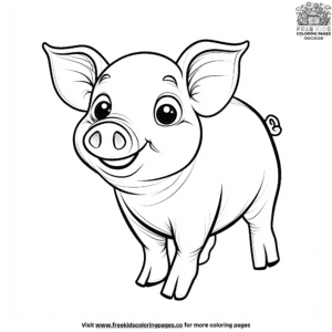 Cartoon pig coloring pages