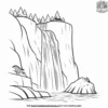 Cascading Cliffs Coloring Pages