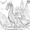 Castles and Dragons Coloring Pages