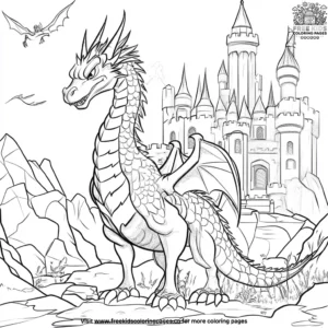 Castles and Dragons Coloring Pages