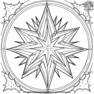 Celestial Magic Stars Coloring Pages