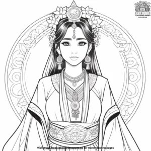 Ceremonial Festival Wear Coloring Pages