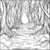 Chilling Forest Path Coloring Pages