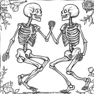 Chilling Halloween Dance Coloring Pages