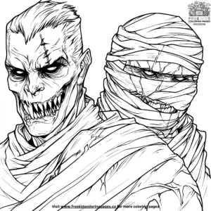 Chilling Monster Party Coloring Pages