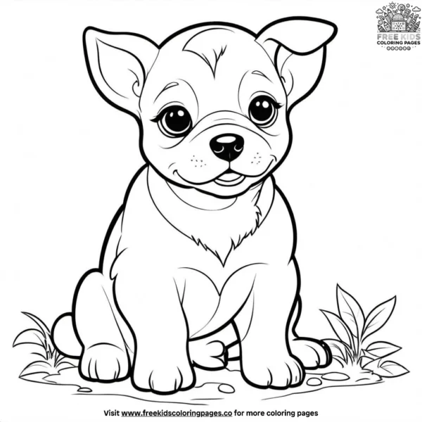 Chubby puppy coloring pages