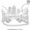 City Park Oasis Coloring Pages