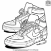 Classic Lace Up Sneaker Coloring Pages