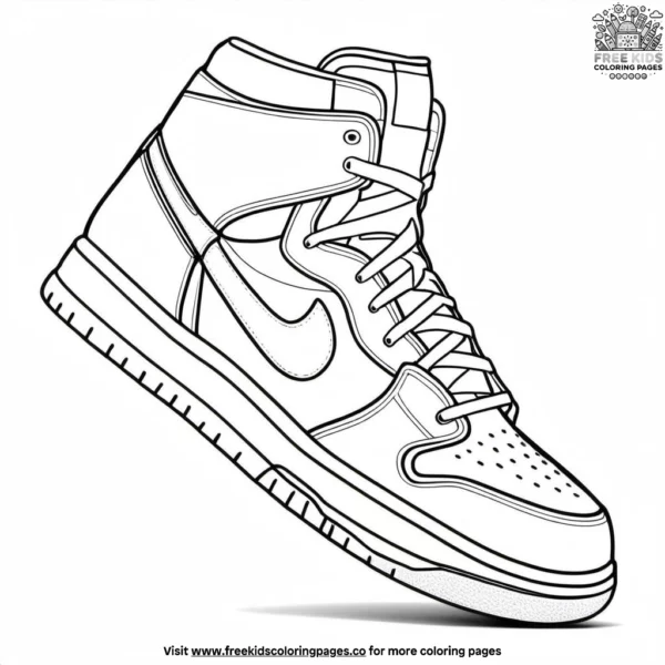 Classic sneaker coloring pages