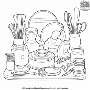 Clay Art Sculpting Coloring Pages