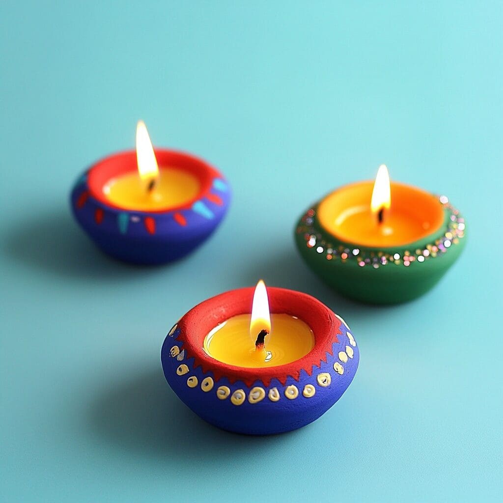 Clay diyas shape 3