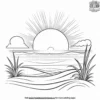 Coastal Sunrise Coloring Pages