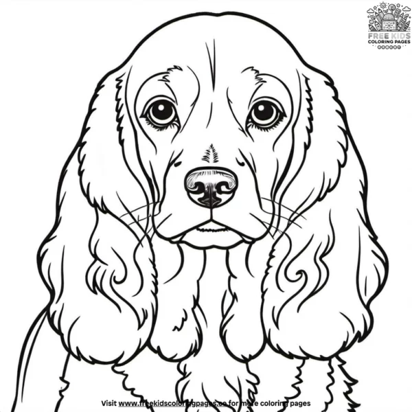 Cocker spaniel coloring pages